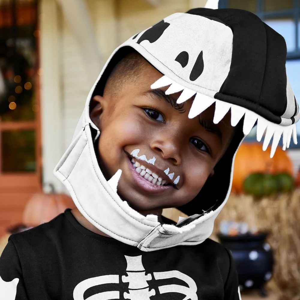 Glow-in-the-Dark Dino Skeleton Halloween Costume  Pottery Barn